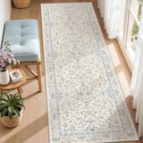 2x6 Runner Rug, Washable Kitchen Rugs for Bedroom, Light Blue
