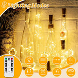 4Pack 80FT 240LED Fairy Lights Battery Operated with Remote & Timer | 8 Modes Twinkle String Lights Battery Powered Indoor Outdoor Waterproof for Bedroom Wedding Classroom Christmas Décor, Warm White