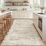 4x8 Rug Non Slip,Washable Hallway Runner Rug,Brown