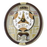 SEIKO QXM607BRHZ 45 Melodies in Motion Wall Clock with Rotating Pendulum
