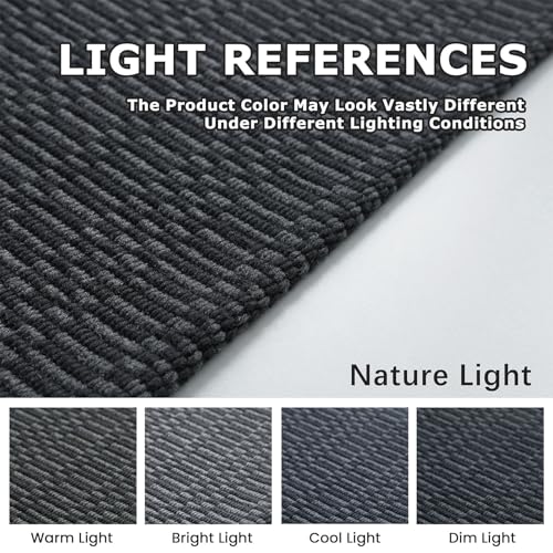 KOZYFLY 2x5 Runner Rug, Washable Non Slip Kitchen Hallway Rug, Black/Grey