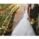 Warm White 50 Led Star Fairy Lights with Remote Control, Battery Powered Five-Pointed Star String Lights