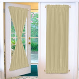 Amazing Drapery Hardware White Swivel Sash Curtain Rods with Brass Ends, Set of 2 (Hardware Included) - Adjustable Length 11-19 Inches, Easy to Install Metal Rods for Doors, Windows, and Sidelights