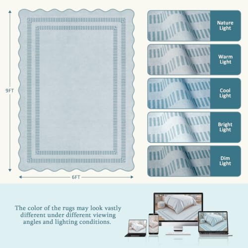 Washable 6x9 Area Rugs for Living Room