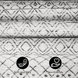 2x3 Entryway Rug Washable - Moroccan Small Area Rugs for Entryway Low Pile Indoor Mat Non Slip with Rubber Backing Thin Area Rug Pet Friendly for Front Door Kitchen Bedroom 2x3 Geo Grey