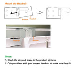 Cutelec 2pcs Box Mounting Bracket for High Profile Blinds 2inch White Color Window Blinds Headrail Holder Bracket