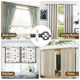 KAMANINA Bronze Curtain Rod 32 to 58 Inch(2.6-4.8ft), Adjustable Curtain Rods for Windows 28 to 48 Inch, 3/4 Inch Splicing Drapery Rods with Twisted Cage Finial (Pack of 2)