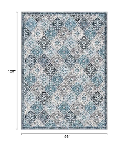 8x10 Washable Area Rug, Non Slip Large Rug for Bedroom Living Room