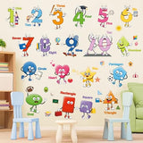 decalmile Colorful Shapes Numbers Wall Decals Educational Learning Geometry Wall Stickers Kids Toddler Room Preschool Classroom Daycare Wall Decor