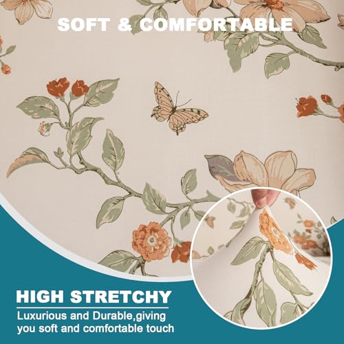 KRFOONN 2 Piece Chair Covers Printed Sofa Covers Couch Covers Washable Armchair Sofa Couch Slipcover Furniture Protector with Elastic Bottom for Living Room (Armchair, 57), Small