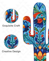 Putuo Decor Aztec Cactus Wall Decor Set of 2, Western Wooden Home Decor, Farmhouse Rome Decor Mexican Wall Art for Living Room, Bedroom, Kitchen, Office