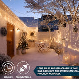 Joiedomi Christmas String Lights Indoor,100 Count Mini Warm Fairy Light Outdoor,21.4 FT Decor for Patio Dorm Classroom Bedroom Holiday Wedding Party Garland Birthday Valentines Day,White Wire