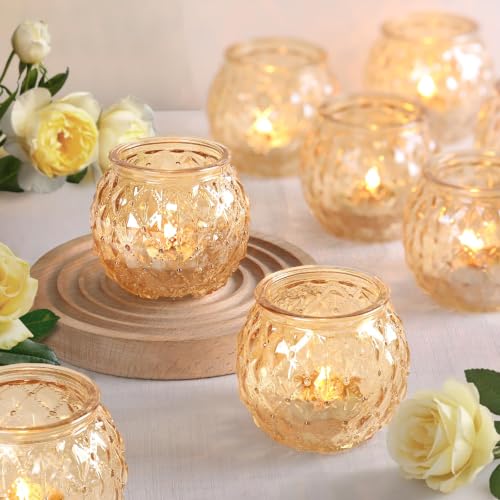 20 Pcs Gold Votive Candle Holder2.95"x2.56" Tea Light Candle Holder