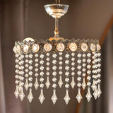 Nuenen 100 Pcs Acrylic Hanging Crystals for Centerpieces Chandelier Clear Crystal Garland Strands Ornament Acrylic Clear Beads Prisms Pendant for Christmas Tree Window Home Decoration(Lantern)