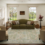 Washable Area Rugs for Living Room: 5x7 Bedroom Rug Vintage Rugs Stain Resistant Non Slip Low Pile Lightweight Soft Carpets Rugs for Dining Room Kitchen Nursery Kids Room Farmhouse Living Room
