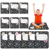 Breling 12 Pcs Kids Carpet Squares Seats 16 Inch Composition Notebook Classroom Rug Floor Soft Cushions Composition Circle Time Mats Non Slip for First Day of School Educational Learning Playing Areas
