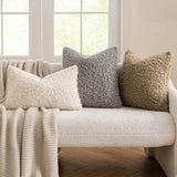 MIULEE Decorative Faux Fur Pillow Covers Sherpa 18x18 Gray
