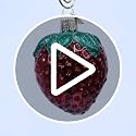 Old World Christmas Ornaments: Summer Strawberry Glass Blown Ornaments for Christmas Tree (28106)