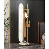 Full-Length Mirror Full-Body Floor Mirror Coat Rack Combination Bedroom Dressing Mirror Household Rotatable Movable Dressing Mirror Full Length Floor Mirror (D)