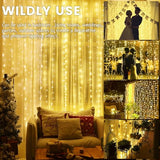 Fairy Curtain Lights for Bedroom, 9.8x9.8 Ft Fairy Lights Curtain with Remote, 300 LED String Light 8 Flashing Modes USB Plug in for Dorm Backdrop Window Wall Indoor Outdoor (Warm White)