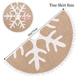 N&T NIETING Christmas Tree Skirt, 30 Inch Burlap Tree Skirt for Christmas Holiday Party Decorations Xmas Indoor Outdoor Home Office Decorations