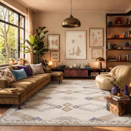 GarveeHome 6x9 Living Room Area Rug Mid Century Washable Bedroom Area Rugs