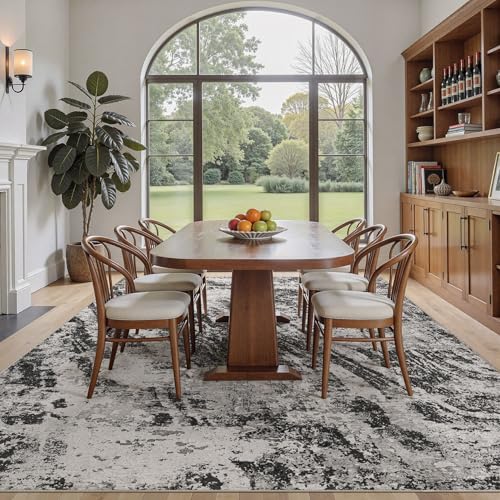 10x14 Area Rug for Living Room Washable Abstract Indoor Carpet