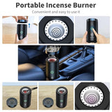 Car Electric Incense Burner, Electric Incense Burner, Portable USB Rechargeable bakhoor Burner for Home Use (Black-1)
