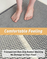 Upgraded Waffle Bath Mat Ultra Absorbent Non Slip Bathroom Mat, 17" x 24"