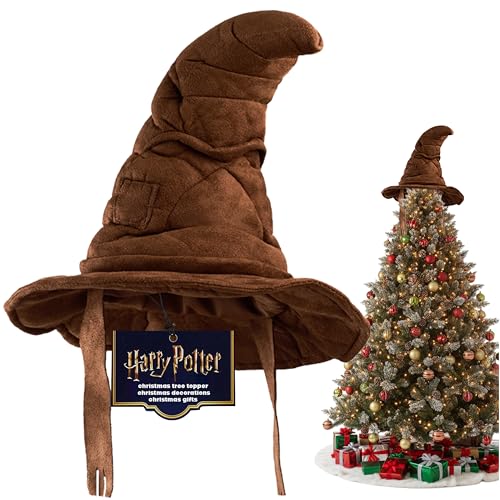 Get Trend Harry Potter Gifts Christmas Tree Topper, Sorting Hat Hogwarts Christmas Decorations, Home Office Indoor Xmas Tree Decor Secret Santa