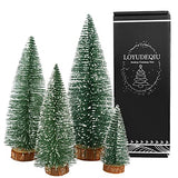 Desktop Miniature Pine Tree Tabletop Christmas Tree Small Pine Tree Decor Christmas Tree Toppers (Green 4pcs)