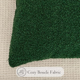 Boucle Lumbar Pillow Cover 14x36 inch Forest Elf