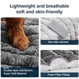 Couch Cover for Dogs Washable,Anti-Slip Back Cat Mat Pet Pad Blanket for Furniture Protector,Fuzzy Pet Sofa Cover for 3 Cushion Couch Sofa Pets Friendly (Dark Gray, 2pc/28"x28"-Arm/Backrest Cover)