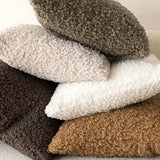 Foindtower Decorative Fuzzy Faux Fur Throw Pillow Covers 20x20 Inch Bronze