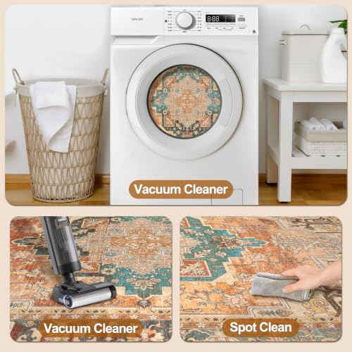 Tangsoo Oriental 3x8 Washable Runner Rugs for Hallway, Runner Rug Non Slip