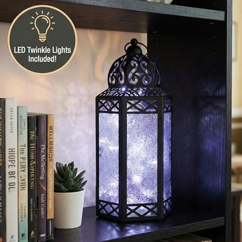 Vela Lanterns Decorative Indoor Fairy Light Candle Holder, Clear, L