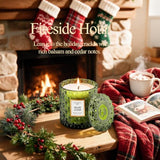 Chloefu LAN Balsam & Cedar Scented Candle Christmas Candles Gift, Christmas Festival Gifts, Large Luxury Scented Soy Jar Candles with up to 55 Hour Long Lasting, Highly Scented, 8.1oz