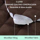Reversible Couch Cover for 3 Cushion Couch Sofa Cover Washable for Pet Friendly with Elastic Straps Water Repellent(Sofa, Chocolate/Beige)