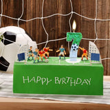 Birthday Number Candles White Soccer Number 7 Birthday Candles for Cake, Fun Glitter Birthday Candles Cake Cupcake Topper for Kids Adults Party Anniversary Supplies