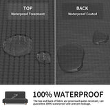 Easy-Going 100% Waterproof Futon Cover, Dual Waterproof Couch Cover for Futon, Stretch Jacquard Sofa Cover, Leakproof Furniture Protector for Kids, Pets, Dog and Cat, Dark Gray