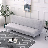 YOPOIY Printed Futon Cover Elastic Feature Rich Textured Futon Slipcover Washable Armless Sofa Cover for Living Room Bedroom Furniture -31-170-210cm