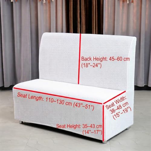 Non-Slip Futon Covers Slipcovers with Elastic Bottom, Dustproof Armless Sofa Card Seat Cover Stretch Settee Loveseat Couch Bed Covers Protector Slipcovers for Hotels, Bars
