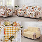 Greenland Home Somerset Quilted Reversible Furniture Cover, Loveseat, 103 W x76 L, Gold