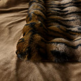 MERRYLIFE Luxury Thick Plush Tiger Print Faux Rabbit Fur Throw Blanket Ultra-Plush Cozy Soft Decorative Blanket Use for Couch Bed Travel (Tiger, 60"*80")