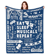 Theater Gifts, Theatre Gifts Blanket, Musical Theater Gifts, Gifts for Theatre Lovers, Gifts for Theatre Actors, Theatre Gifts for Women, Broadway Gift Throw Blanket 60x50in