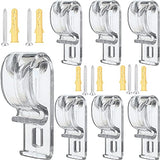 8pcs Roller Shade Clear Saftey Chain Retainer and Cord Guide Fixation Hook P Clip for Roller Blinds Cord Loop and Bead Chain Tension Device