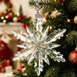 Annual Edition Ornament 2026, Crystal Glass Snowflake Christmas Ornaments | Sparkly Crystal Star Ornaments For Christmas Tree, Elegant Cute Christmas Ornaments Gift For Women, Unique Xmas Ornament