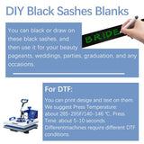 Black Sashes Blank Sashes for Pageants Plain Sashes for Beauty Pageants Satin Sash to Decorate (Black 15 PCS)