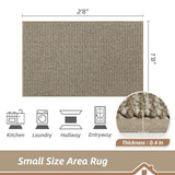 BEQHAUSE 20"x32" Entryway Rug Indoor Door Mat Non-Slip Washable,Light Beige