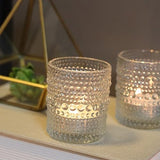 36 PCS Clear Glass Votive Candle Holders Set Hobnail Tealight Candle Holders for Fall Decor, Halloween, Weddings, Birthday Table Centerpiece Decorations